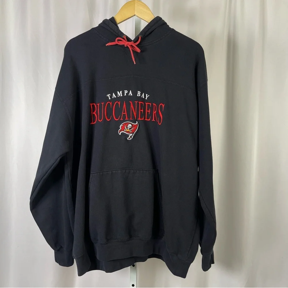 NFL Tampa Bay Buccaneers XL Embroidered Logo Hoodie Hooded Sweatshirt Flag